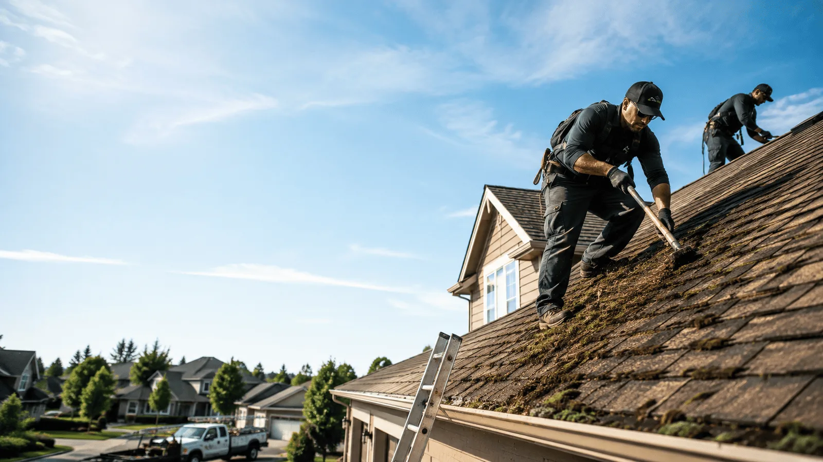 Roof Moss Removal in Burlington, IL near me